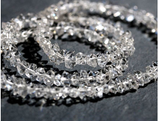 Бусы Кварц "Хёркимерский алмаз" (естественные кристаллы до 8 мм, длина 49 см, вес 20 г) №3608