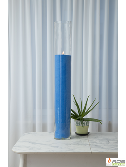 Насыпная свеча "Цилиндр 100 см", синяя "Синий"