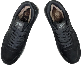 Nike Air Max 90 VT All Black With Fur Черные с Мехом