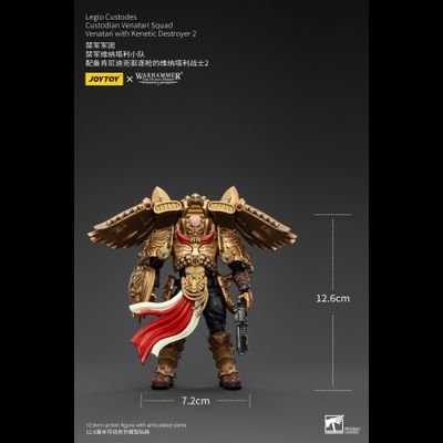 Легио Кустодес - Кустодий-венатар (Warhammer Horus Heresy) - КОЛЛЕКЦИОННАЯ ФИГУРКА 1/18  Legio Custodes Custodian Venatari with Kenetic Destroyer 2 (JT00782) - JOYTOY