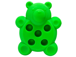 Силиконовая подставка под колпачки Bear green