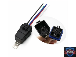 Реле 5-х контактное 12V 40А водонепроницаемое с колодкой и проводами (AMPV4W012Z2)