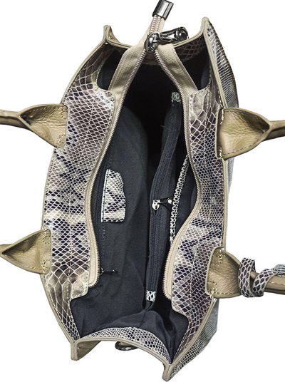 (Артикул: 9848/1/82) СУМКА ЖЕНСКАЯ, СРЕДНЕГО РАЗМЕРА, НАТУРАЛЬНАЯ КОЖА, В БЕЖЕВО-СЕРЫХ ТОНАХ, С ПЛЕЧЕВЫМ РЕМНЕМ