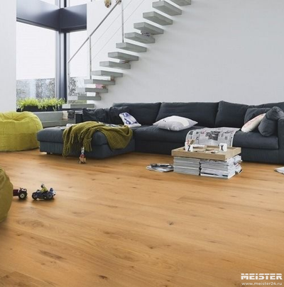 Паркетная доска Meister PD 200 Дуб рустик 8137 в интерьере