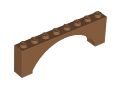 Arch 1 x 8 x 2 Raised, Medium Nougat (16577 / 6170954 / 6313662)