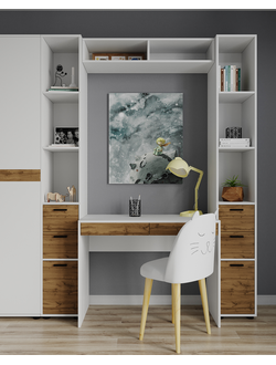 Стол письменный "Сканди" 1,6м (комплект-3) ЛДСП (Гросс)