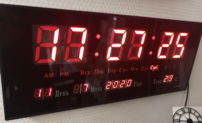 Настенно-настольные электронные часы JH3615  красные
