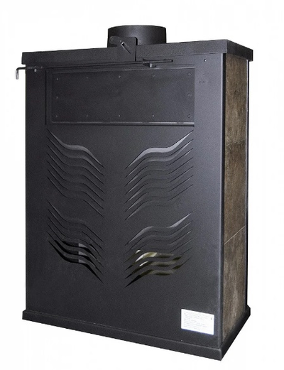 Печь БАВАРИЯ ПРИЗМАТИК с плитой и теплообменником