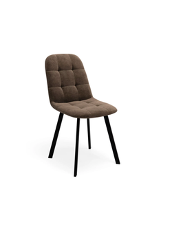 Стул КРАФТ /черный каркас/ ULTRA CHOCOLATE темно коричневый