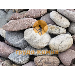 Галька плоская цветная речная