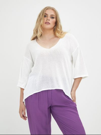 Стильный джемпер для полных женщин