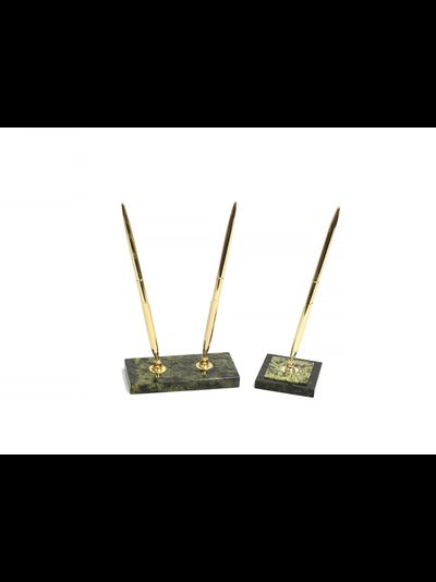 Подставки для ручек на камне змеевик, разные виды