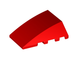 Wedge 4 x 4 Triple Curved No Studs, Red (47753 / 6074878)