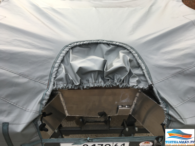 Тент на лодку РИВЕРБОТ 390 С КРЕНОЛИНАМИ