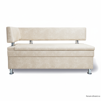 Кухонный ДИВАН "ФОРУМ-4" с боковой спинкой, Слоновая кость Левый