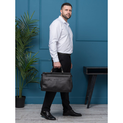 Кожаный саквояж Altamura black (арт. 4025-01)