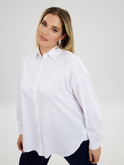 Рубашка со стразами