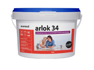 34 ARLOK, клей для бытового и полукоммерческого линолеума, 1.3 кг