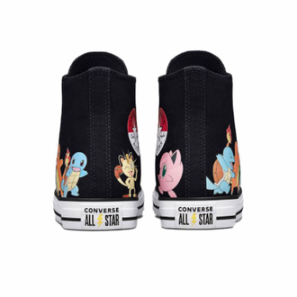 Кеды Converse x Pokemon First Partners black высокие