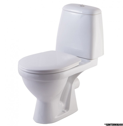 Унитаз ROSA Премьер ЛЮКС с горизонтальным выпуском нижн, сид. полип. м/лифт, 2-кн. арм