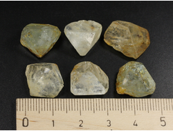 Топаз, кристалл, "дикий", в ассортименте, Россия, Забайкальский край (15-17 мм, 2,5-3 г) №36027