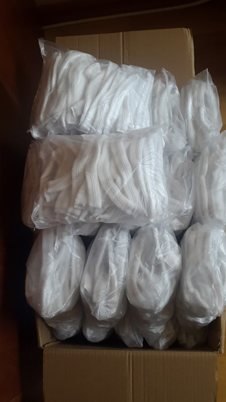 ერთჯერადი სამედიცინო  ქუდი თეთრი და ლურჯი (გარმოშკა) საბითუმო და საცალო