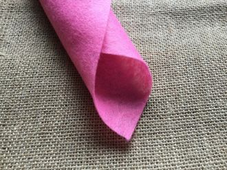 Фетр мягкий, толщина 0,5-1 мм, размер 20*30 см, 1 лист, цвет розовый