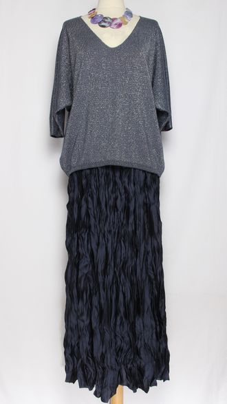 ДЖЕМПЕР-ПУЛОВЕР"КИМОНО ЛЮРЕКС " синий, красный, черный, бирюзовый, горчичный, лайм, сирень, хаки р.46-52