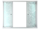 Душевая шторка стеклянная для ванны Triton, Узор 170, 167x147.5 см