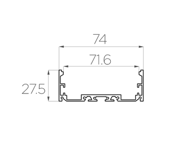 Алюминиевый профиль 4L-7427-S ANOD