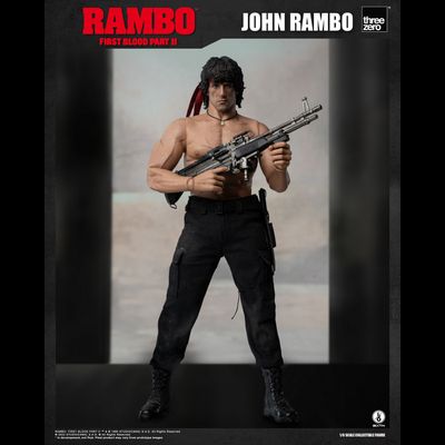 Джон Рэмбо в черном (Сильвестр Сталлоне)  - Коллекционная ФИГУРКА 1/6 scale John Rambo 2.0 (3Z03280W0) - Threezero