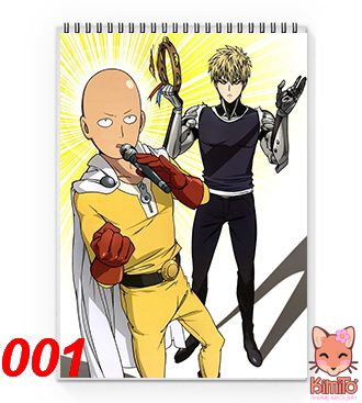 One-Punch Man  блокнот А6 на пружине или на скрепке