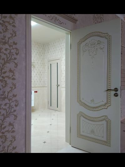 СОЛО NEW В3. СЛОНОВАЯ КОСТЬ/ ПАТИНА БЕЛОЕ ЗОЛОТО. ПОЛОТНО ГЛУХОЕ