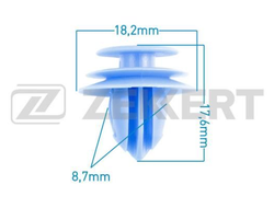 КЛИПСА КРЕПЕЖНАЯ ZEKKERT BE-2255