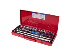 Набор торцевых головок с принадлежностями 1/2", шестигранные, 5/16"-1&1/4", 23 предмета KING TONY 4531SR