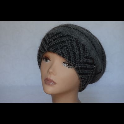 Серый берет для женщин Vizio Италия 5854 антрацит