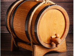 Бочонок из колотого дуба для вина 5 литров