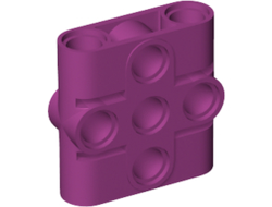 Technic, Pin Connector Block, Liftarm 1 x 3 x 3, Magenta (39793 / 6252656)