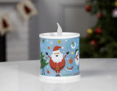 Свеча светодиодная "Дед Мороз" 7.5 × 10 × 7.5 см