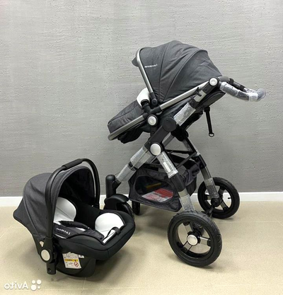 Детская коляска 3 в 1 Luxmom 600G Черный