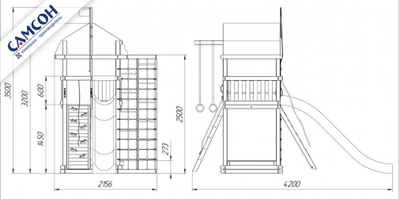 ДЕТСКАЯ ДЕРЕВЯННАЯ ИГРОВАЯ ПЛОЩАДКА САМСОН СПАРТА в Воронеже
