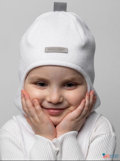 Шапка-шлем 23301-01 х/б подклад, белый 48-50