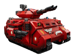 Хищник-Аннигилятор Кровавых Ангелов (Warhammer 40k) - КОЛЛЕКЦИОННАЯ ФИГУРКА 1/18 Blood Angels Predator Annihilator with Twin Lascannons (JT01499) - JOYTOY