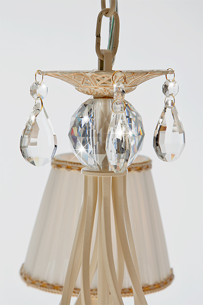 10054/5 белый с золотом/прозрачный хрусталь Strotskis Eurosvet