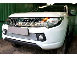 Защита радиатора Mitsubishi L200 V 2015-2019 chrome PREMIUM