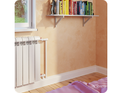 Плинтус для труб отопления ПВХ Smartprofile Aqua 37 для труб до 25мм.