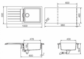 Мойка Schock Signus 60D LARGE (D-100 L) 700057 поларис