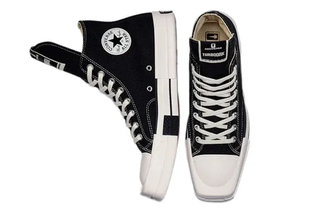 Converse x DRKSHDW Turbodrk Hi Black высокие черные (с квадратным носом)