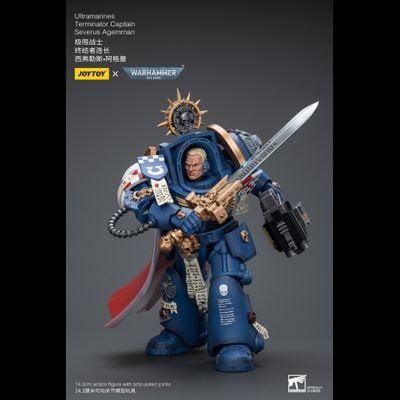 Капитан-терминатор Ультрамаринов (Warhammer 40k) - КОЛЛЕКЦИОННАЯ ФИГУРКА 1/18 Ultramarines Terminator Captain Severus Agemman (JT9916) - JOYTOY