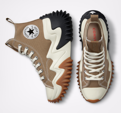 Кеды Converse Run Star Motion бежевые высокие на платформе